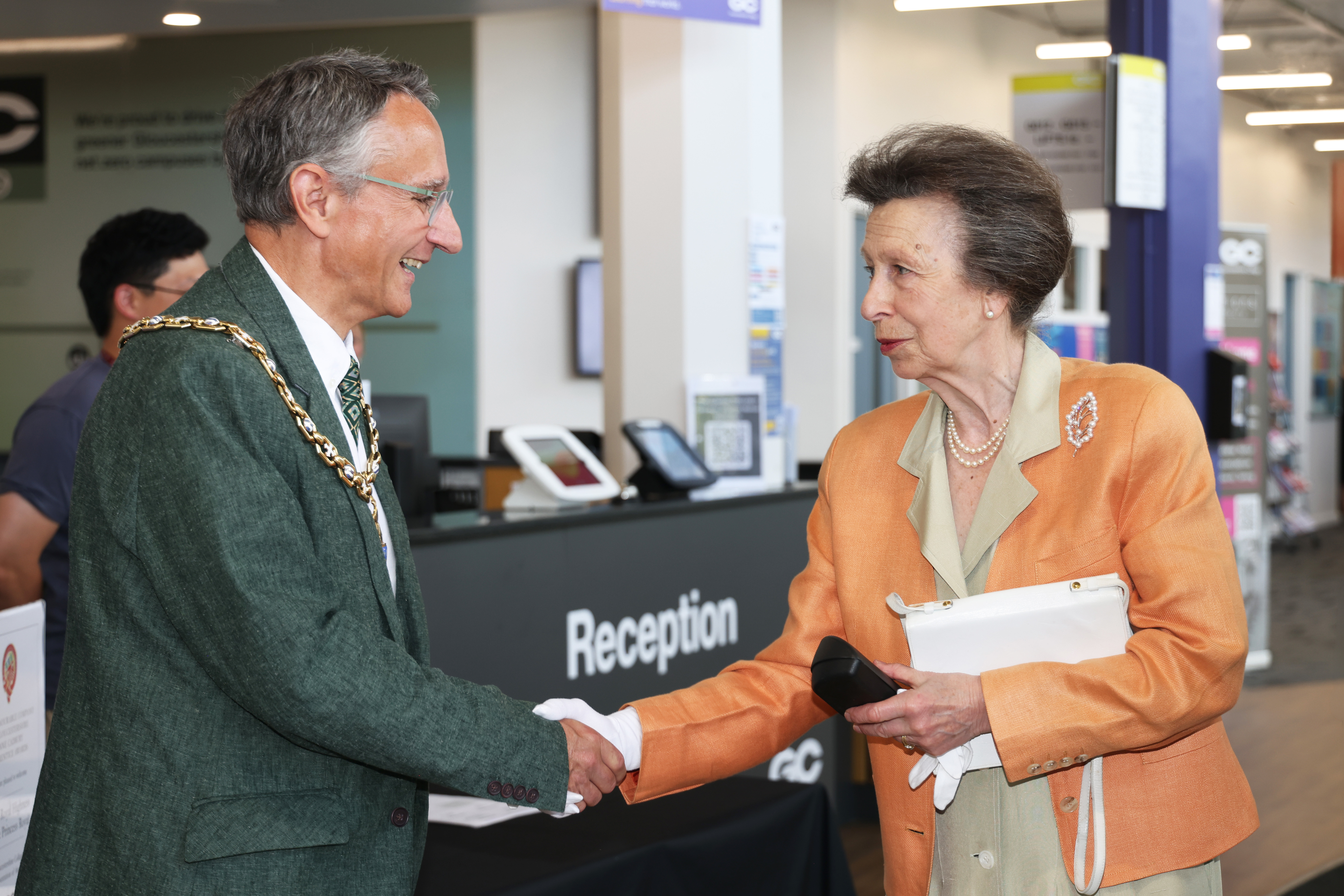 HRH Shaking Hands With The Mayor